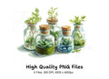 Herbal Glass Bottles Clipart Bundle