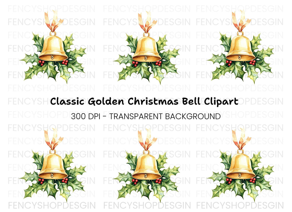 Christmas Bell Clipart Bundle