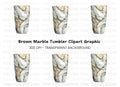 Brown Marble Tumbler Clipart Bundle