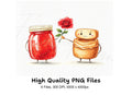Cute Peanut Butter and Jelly Love Clipart Bundle