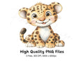 Cute Baby Leopard Clipart Bundle