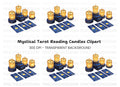 Mystical Tarot Cards and Candles Clipart Bundle