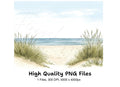 Coastal Beach Path with Dune Grass Clipart Bundle