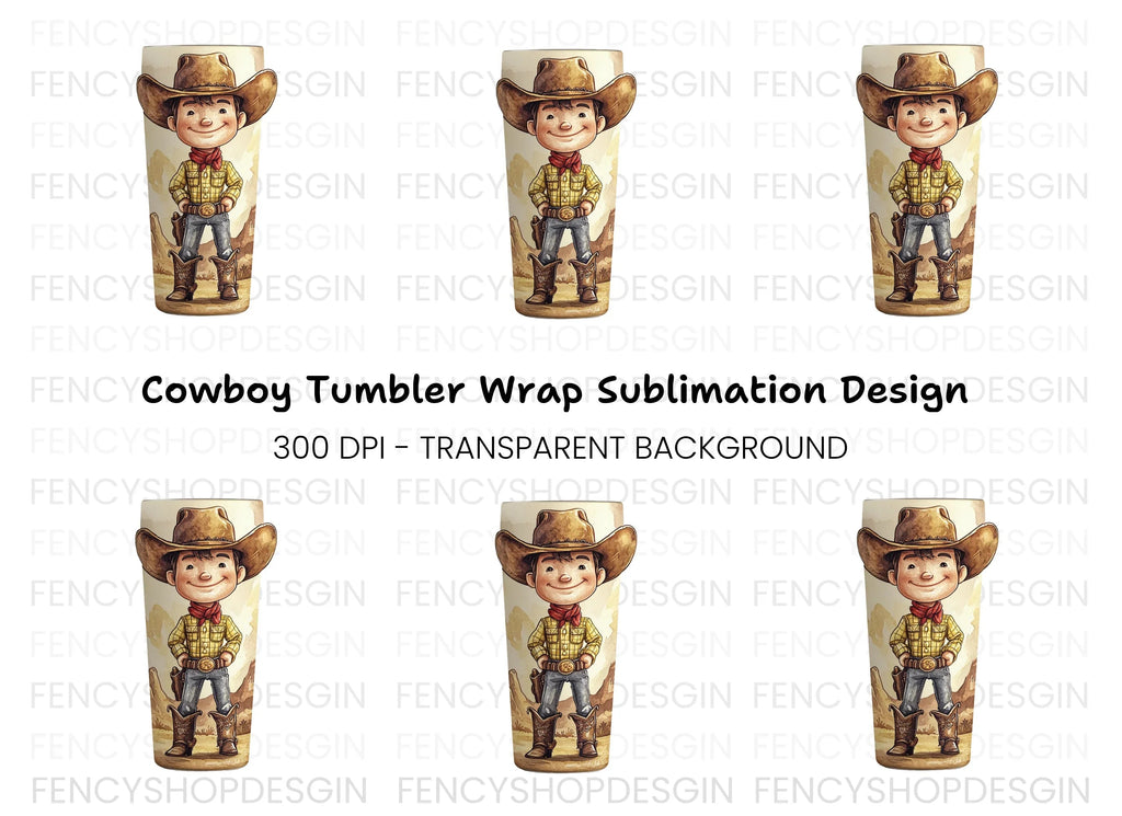 Cute Cowboy Kid Clipart Bundle