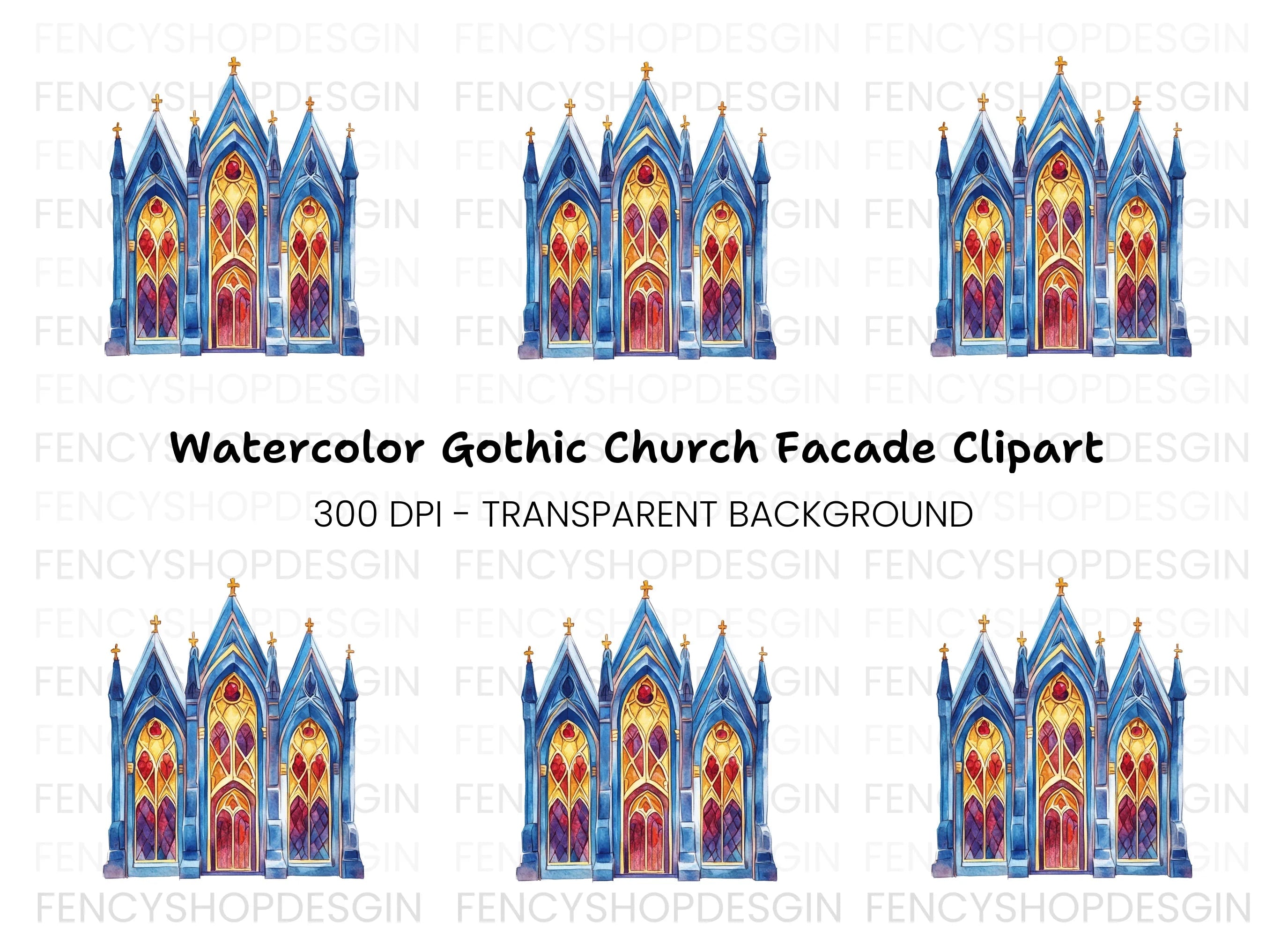 Gothic Church Clipart Bundle