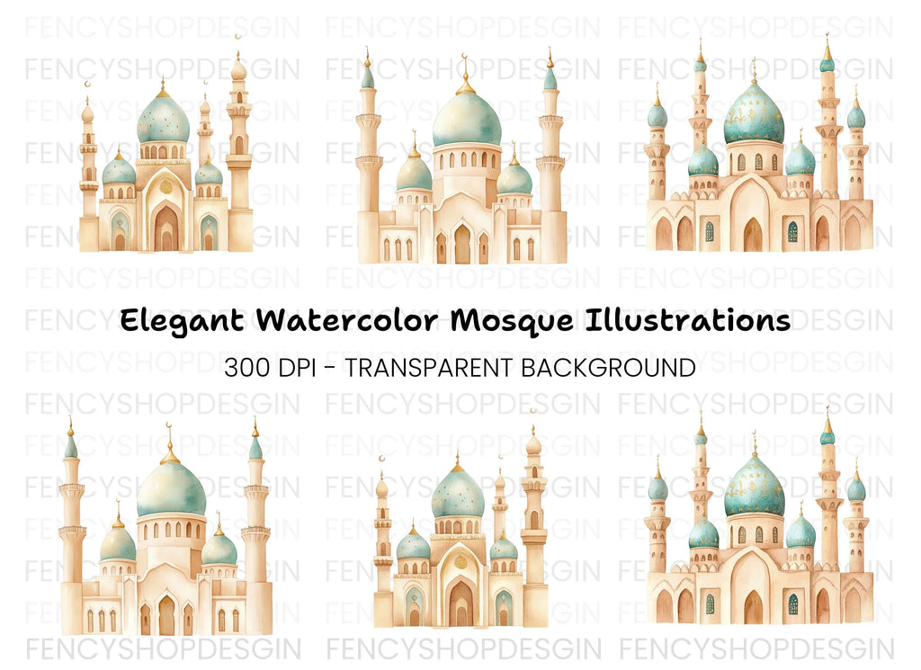 Mosque Clipart Bundle