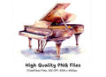 Vintage Grand Piano Clipart Bundle