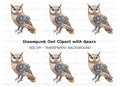 Steampunk Owl Mechanical Bird Clipart Bundle