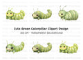 Adorable Caterpillar Clipart Bundle