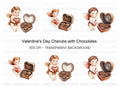 Valentine Cherubs Chocolate Box Clipart Bundle
