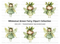 Enchanting Green Leaf Fairy Clipart Bundle