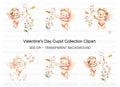 Happy Cupid Floral Elements Clipart Bundle