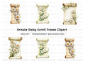 Floral Scroll Border Clipart Bundle