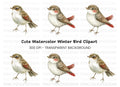 Charming Spotted Bird Clipart Bundle