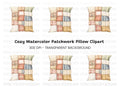 Patchwork Quilt Pillow Clipart Bundle