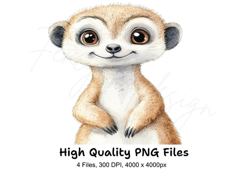 Adorable Meerkat Clipart Bundle
