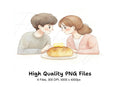 Couple Breakfast Clipart Bundle