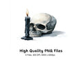 Gothic Skull Candle Clipart Bundle