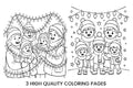 Winter Kids Christmas Lights Coloring Books