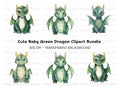 Cute Baby Dragon Clipart Bundle