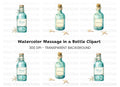 Ocean Message in a Bottle Clipart Bundle