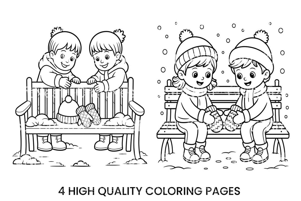 Winter Kids Fun Coloring Books