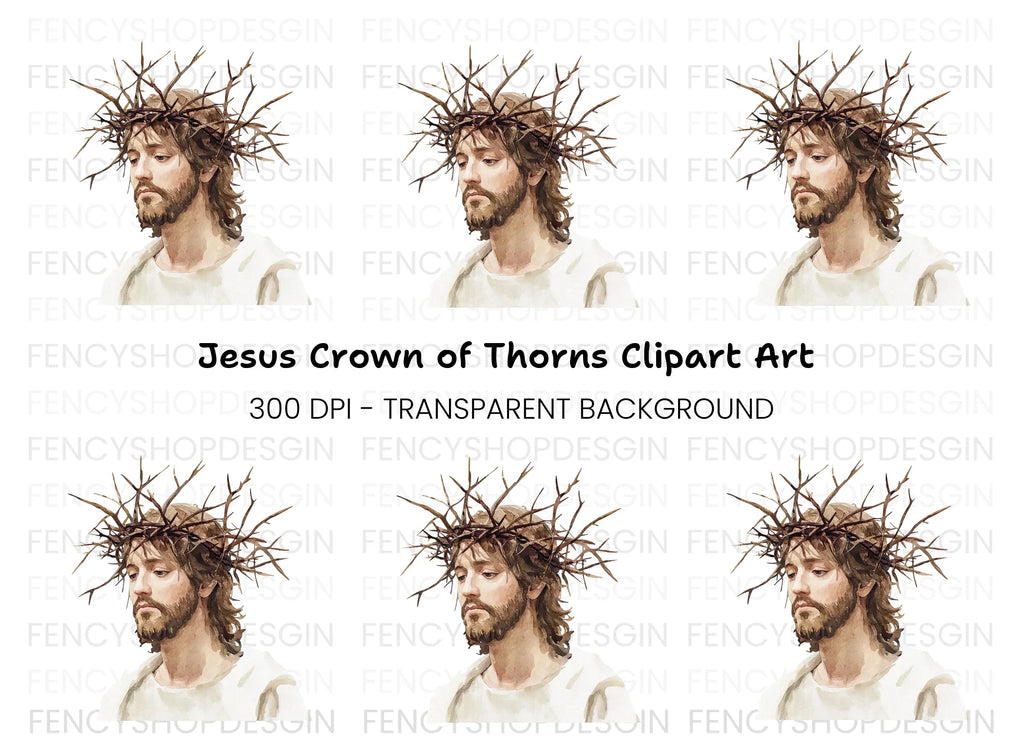 Jesus Christ Crown of Thorns Clipart Bundle