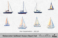 Sailboat Ocean Clipart Bundle