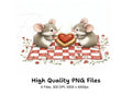 Sweet Mouse Couple Picnic Clipart Bundle