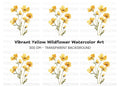 Yellow Wildflowers Clipart Bundle