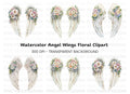 Angel Wings Floral Clipart Bundle