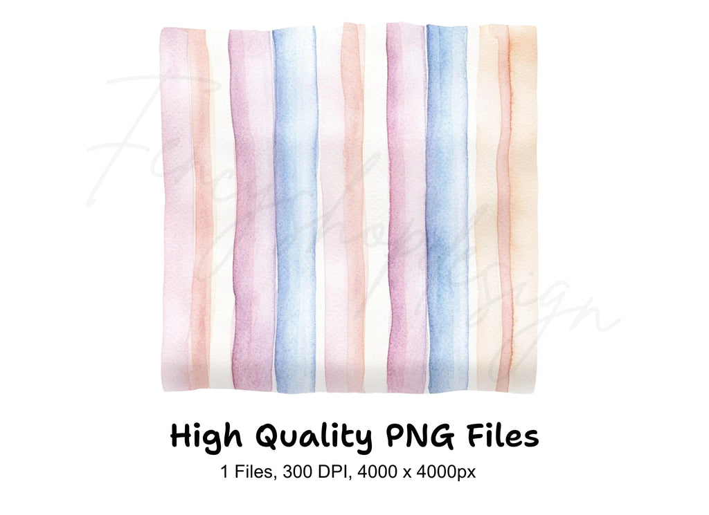 Vertical Pastel Stripes Clipart Bundle