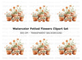 Potted Flowers Clipart Bundle