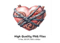 Industrial Steampunk Heart Clipart Bundle