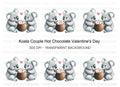 Sweet Koalas Sharing Hot Chocolate Clipart Bundle