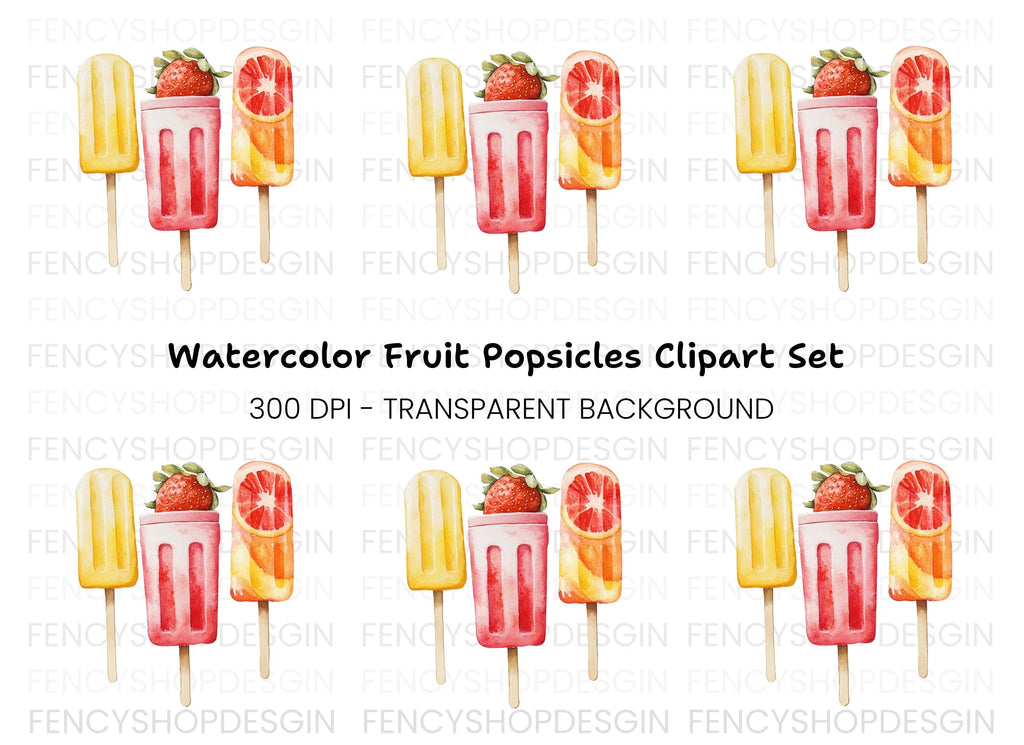 Refreshing Summer Popsicle Clipart Bundle