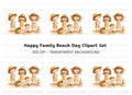 Happy Family Beach Day Clipart Bundle