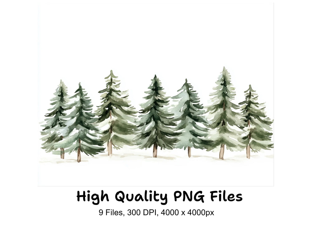 Christmas Trees Clipart Bundle