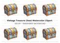 Vintage Treasure Chest Clipart Bundle