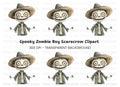 Cute Scarecrow Boy Halloween Clipart Bundle