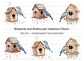 Bluebirds and Birdhouses Clipart Bundle