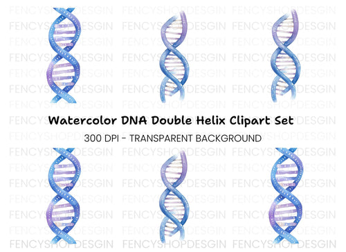 Abstract DNA Helix Clipart Bundle