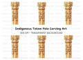 Indigenous Totem Pole Clipart Bundle