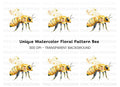 Floral Bee Clipart Bundle