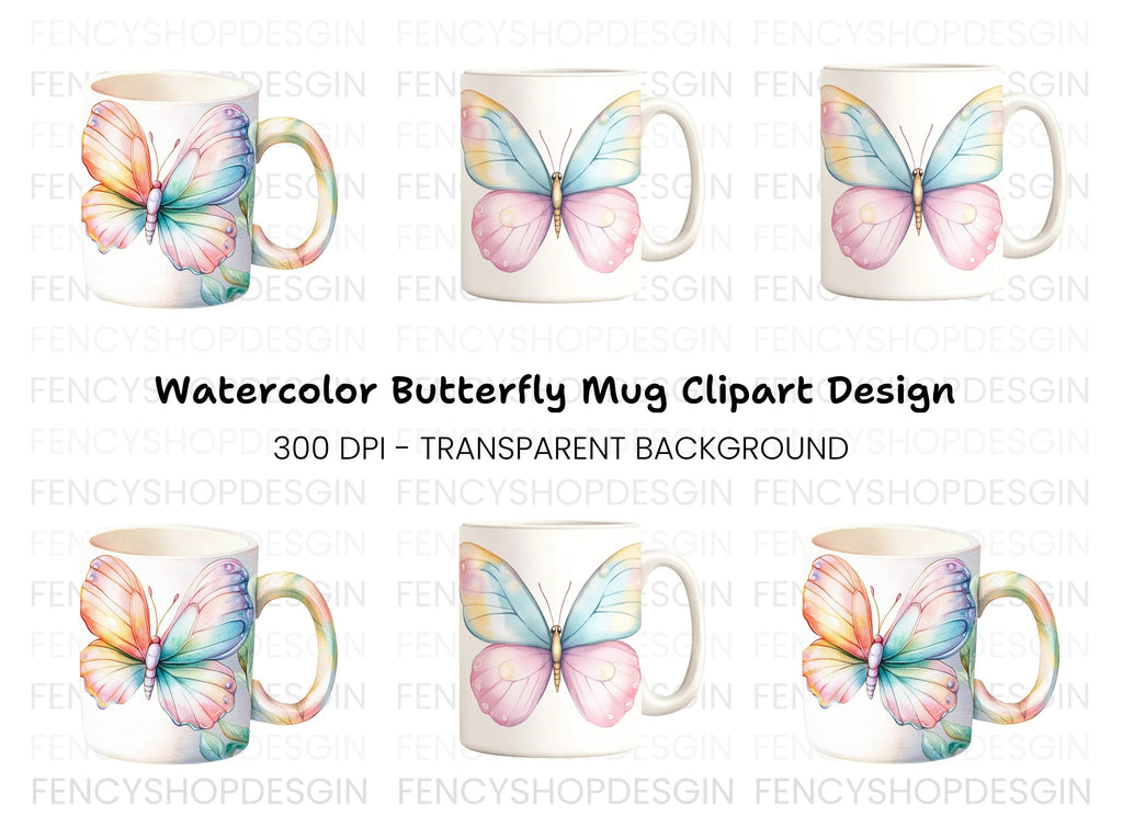 Colorful Butterfly Clipart Bundle