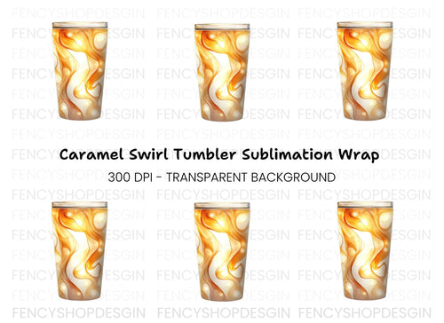 Abstract Golden Swirl Tumbler Clipart Bundle