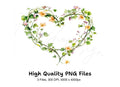 Floral Heart Wreaths Clipart Bundle