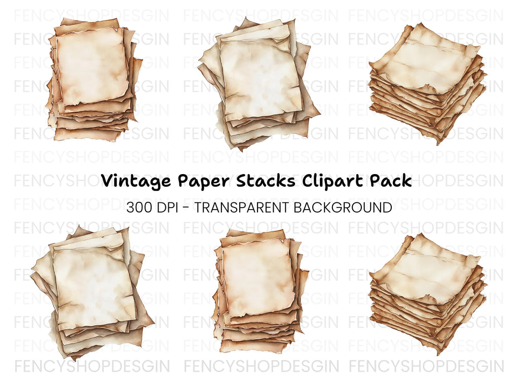 Rustic Stacked Clipart Bundle