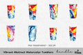 Vibrant Abstract Tumblers Clipart Bundle