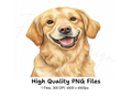 Happy Golden Retriever Face Clipart Bundle